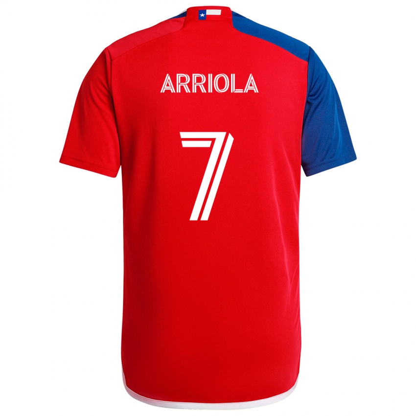 Criança Camisola Paul Arriola #7 Azul Vermelho Principal 2024/25 Camisa