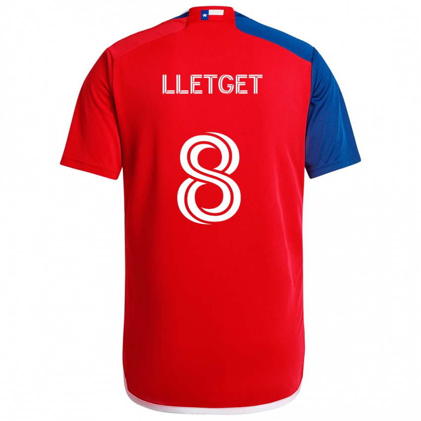 Criança Camisola Sebastian Lletget #8 Azul Vermelho Principal 2024/25 Camisa