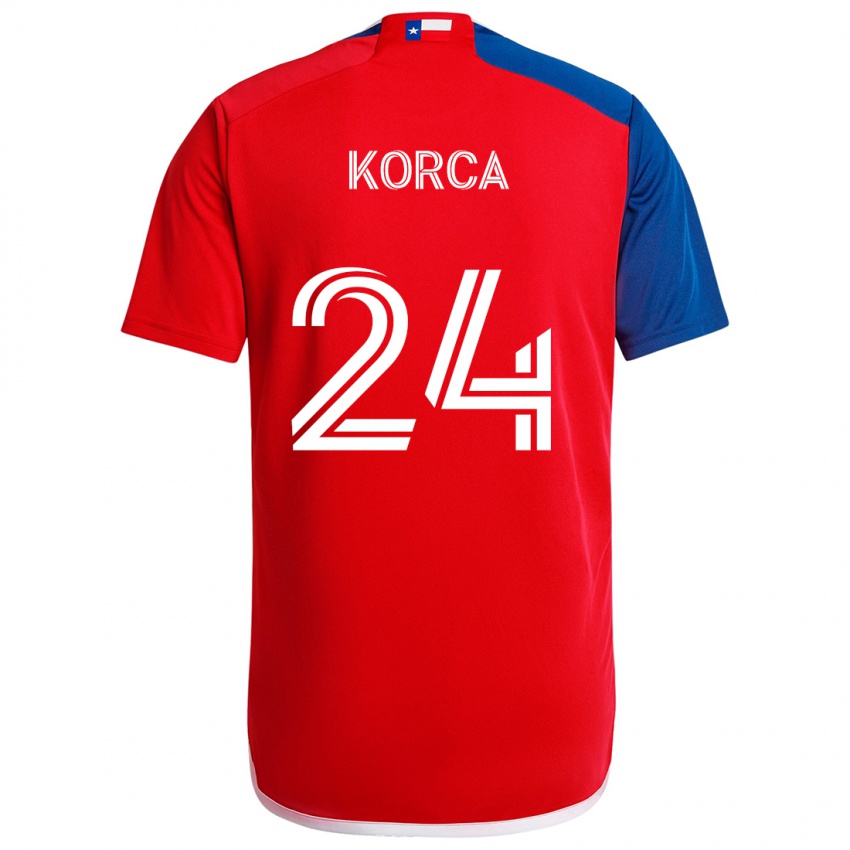 Criança Camisola Amet Korca #24 Azul Vermelho Principal 2024/25 Camisa