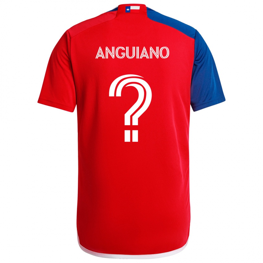 Criança Camisola Adrian Anguiano #0 Azul Vermelho Principal 2024/25 Camisa