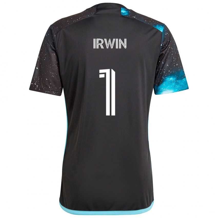 Criança Camisola Clint Irwin #1 Preto Azul Principal 2024/25 Camisa