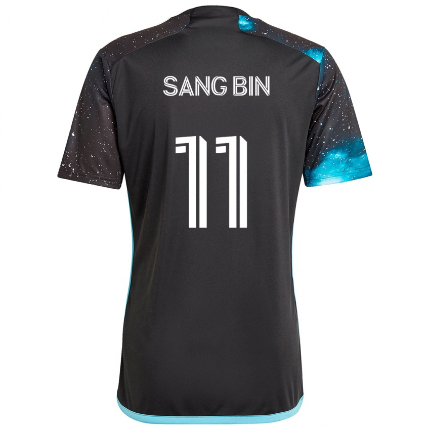 Criança Camisola Sang-Bin Jeong #11 Preto Azul Principal 2024/25 Camisa