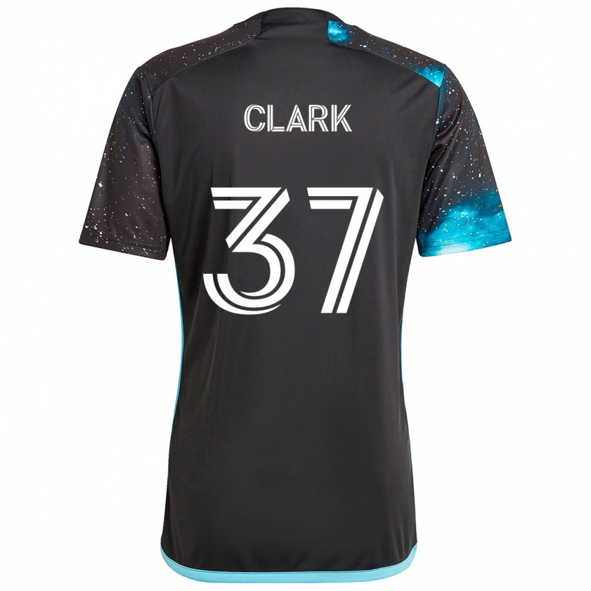 Criança Camisola Caden Clark #37 Preto Azul Principal 2024/25 Camisa