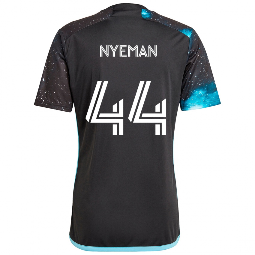 Criança Camisola Moses Nyeman #44 Preto Azul Principal 2024/25 Camisa