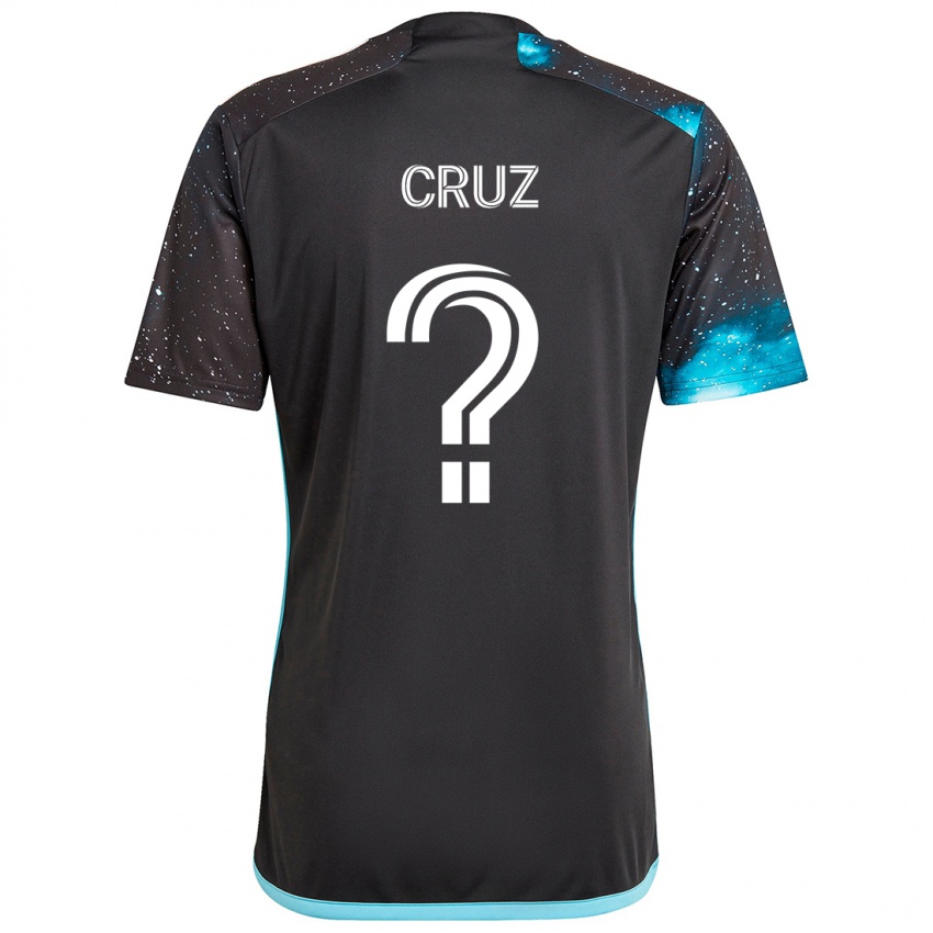 Criança Camisola Giovanny Cruz #0 Preto Azul Principal 2024/25 Camisa