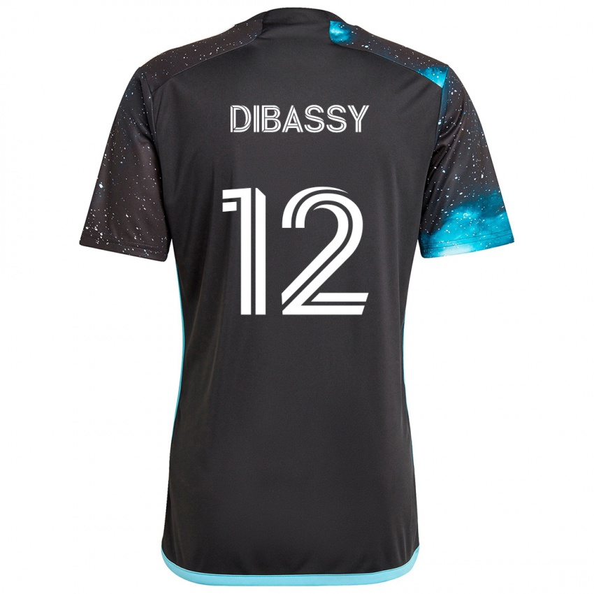 Criança Camisola Bakaye Dibassy #12 Preto Azul Principal 2024/25 Camisa