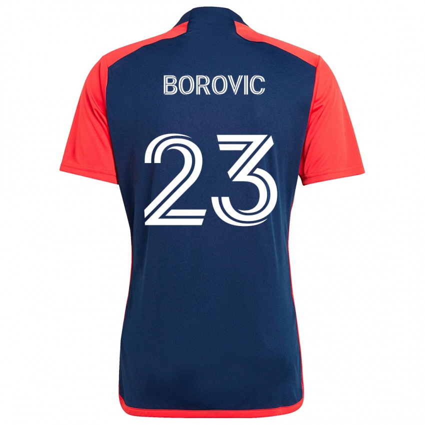 Criança Camisola Luka Borovic #23 Azul Vermelho Principal 2024/25 Camisa