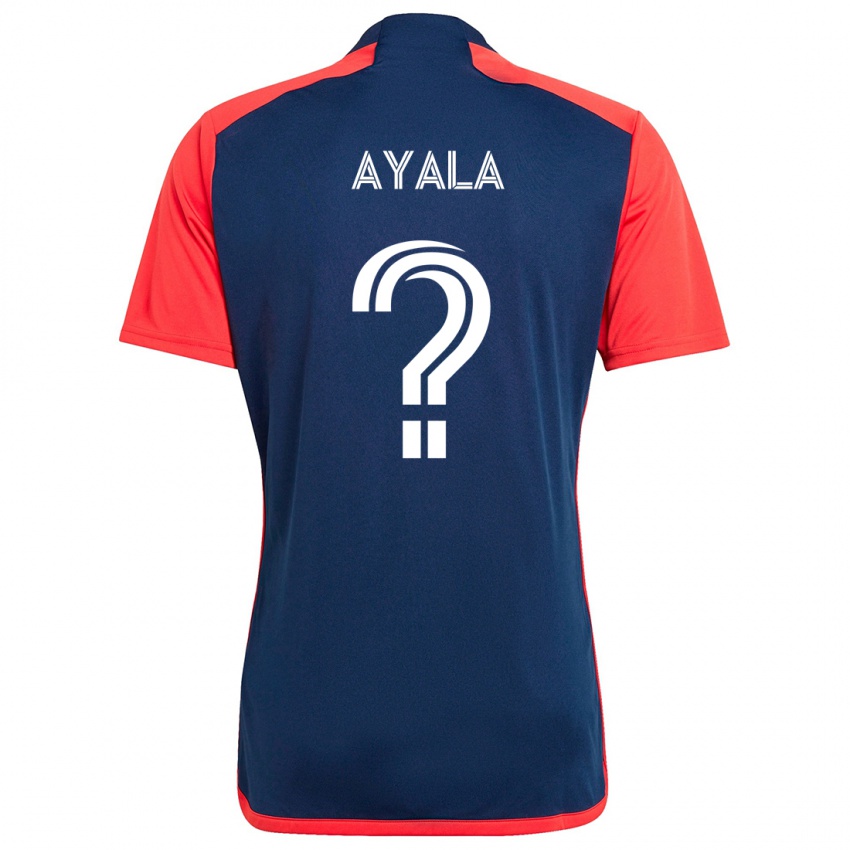 Criança Camisola Paolo Ayala #0 Azul Vermelho Principal 2024/25 Camisa