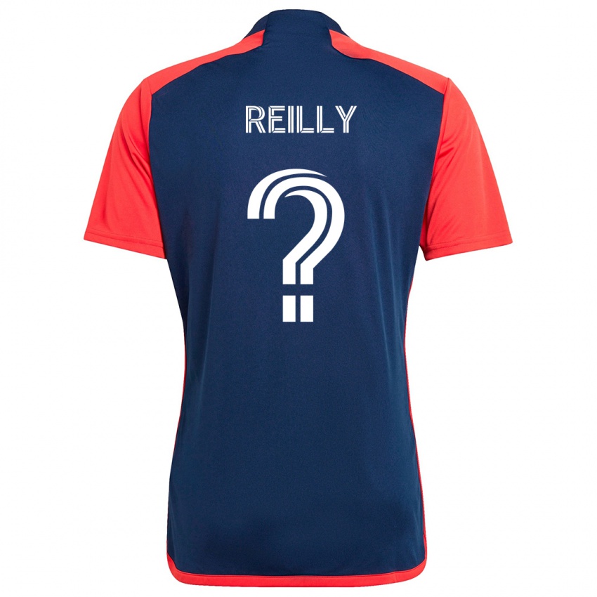 Criança Camisola Aidan Reilly #0 Azul Vermelho Principal 2024/25 Camisa