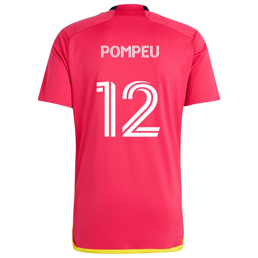 Criança Camisola Célio Pompeu #12 Vermelho Azul Principal 2024/25 Camisa