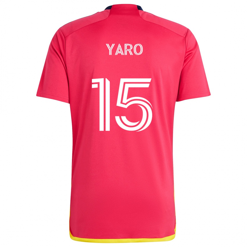 Criança Camisola Joshua Yaro #15 Vermelho Azul Principal 2024/25 Camisa