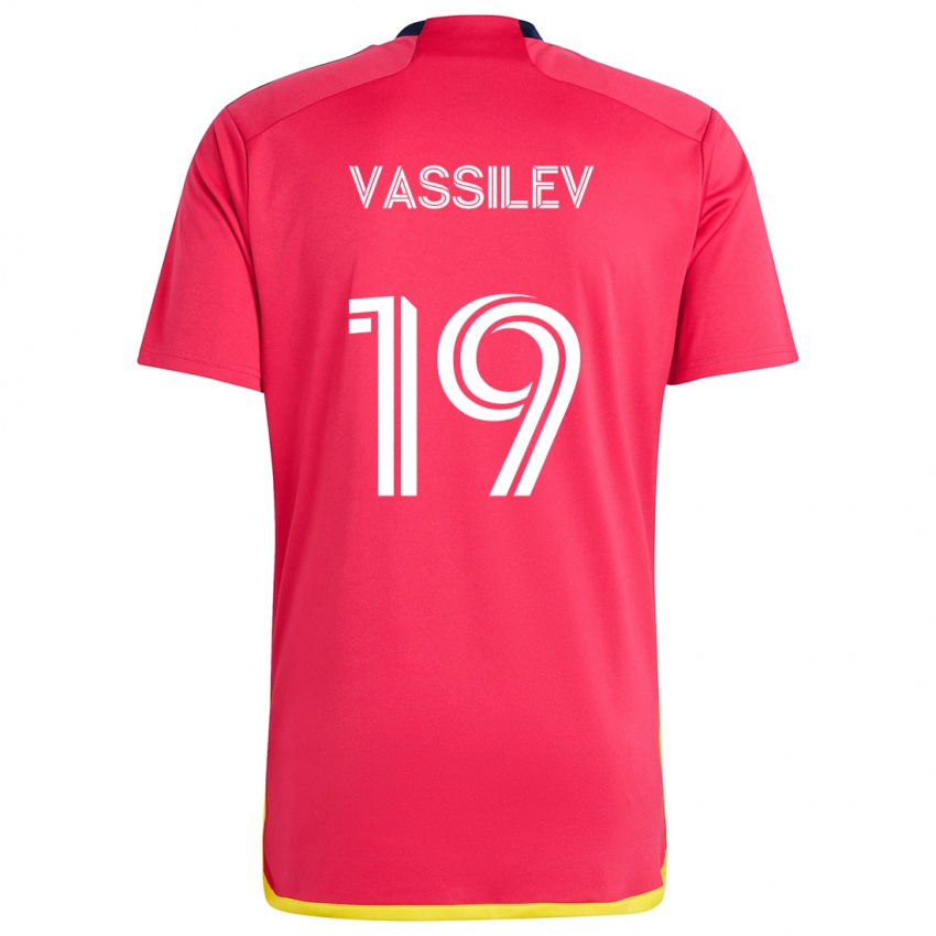 Criança Camisola Indiana Vassilev #19 Vermelho Azul Principal 2024/25 Camisa