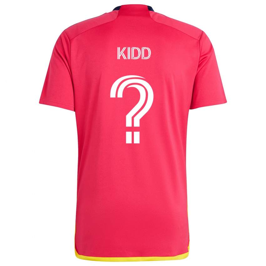 Criança Camisola Matteo Kidd #0 Vermelho Azul Principal 2024/25 Camisa