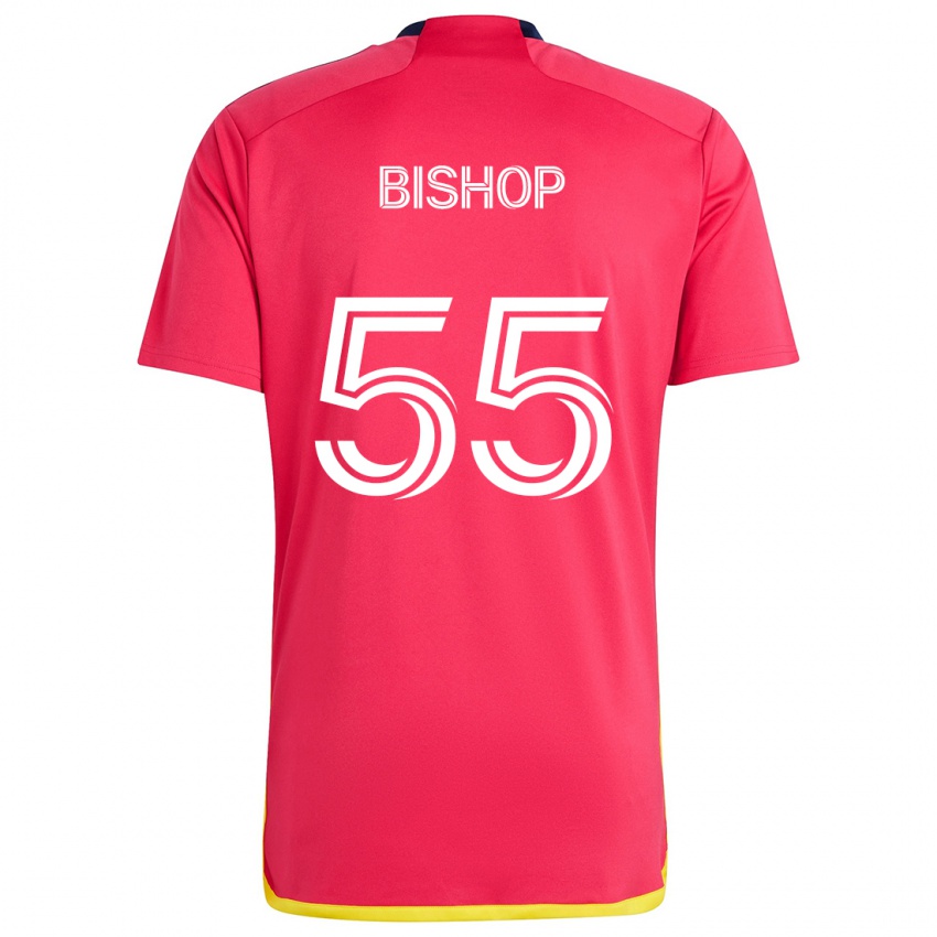 Criança Camisola Nick Bishop #55 Vermelho Azul Principal 2024/25 Camisa