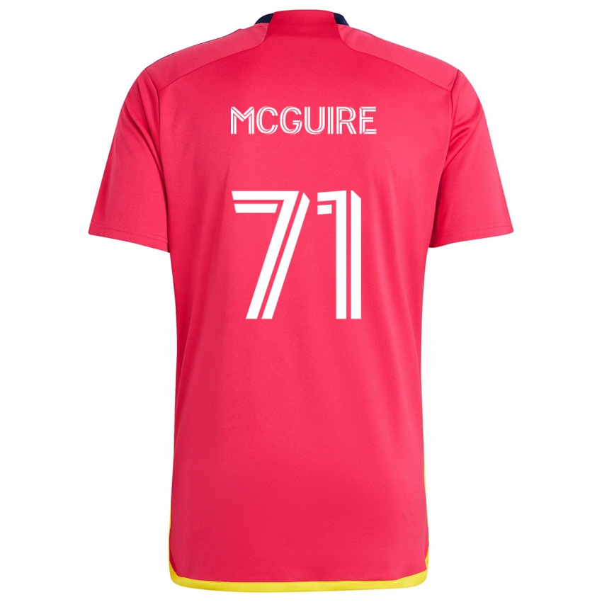 Criança Camisola Nolan Mcguire #71 Vermelho Azul Principal 2024/25 Camisa