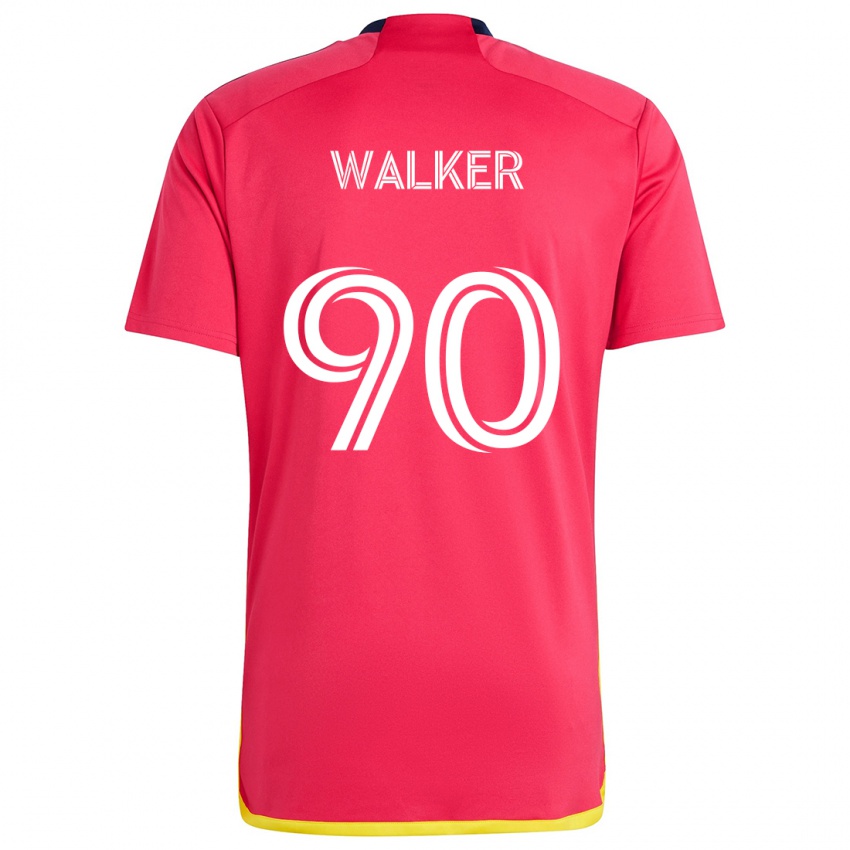 Criança Camisola Eric Walker #90 Vermelho Azul Principal 2024/25 Camisa