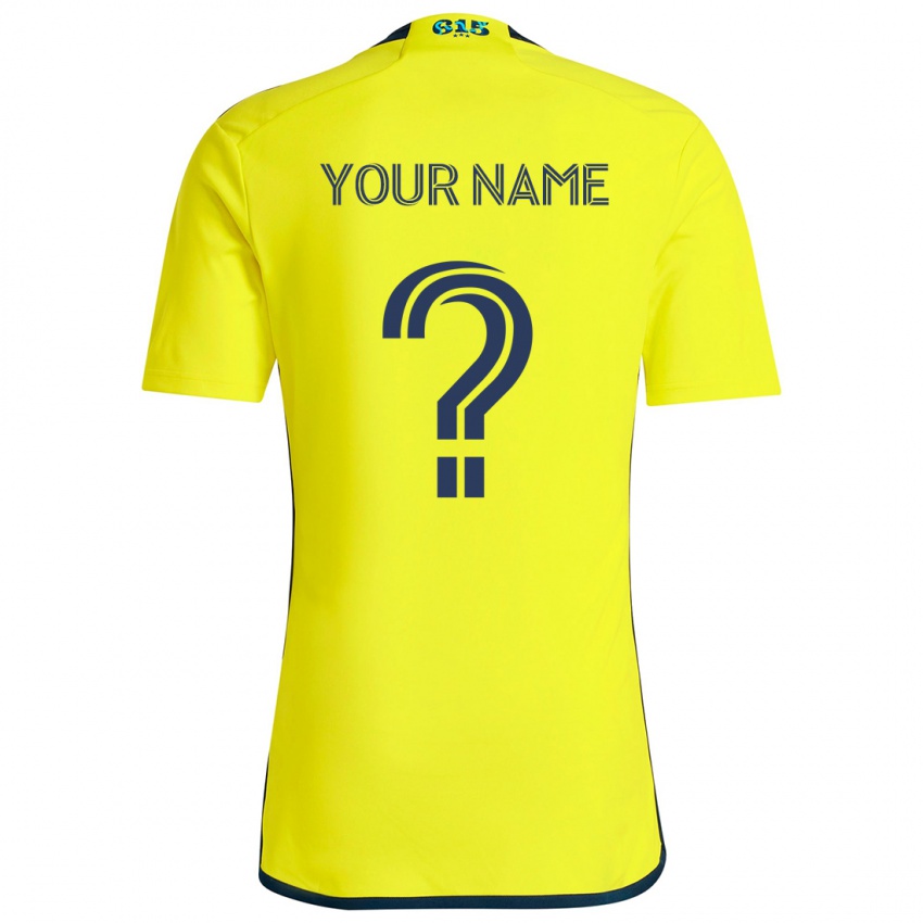 Criança Camisola Seu Nome #0 Amarelo Azul Principal 2024/25 Camisa