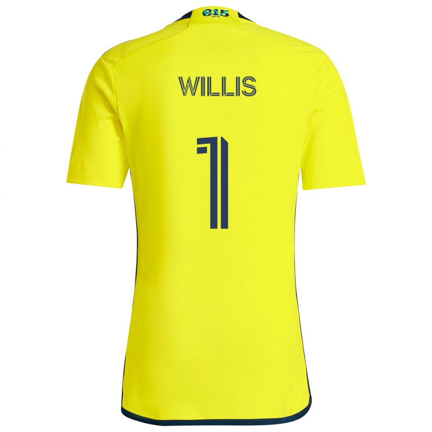 Criança Camisola Joe Willis #1 Amarelo Azul Principal 2024/25 Camisa