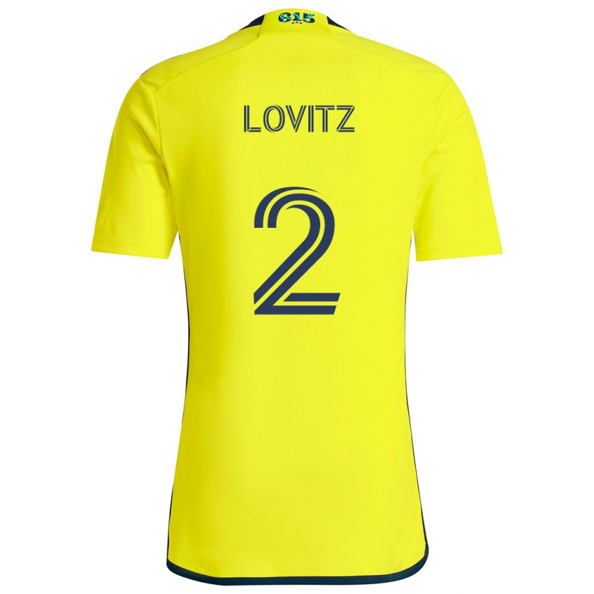 Criança Camisola Daniel Lovitz #2 Amarelo Azul Principal 2024/25 Camisa