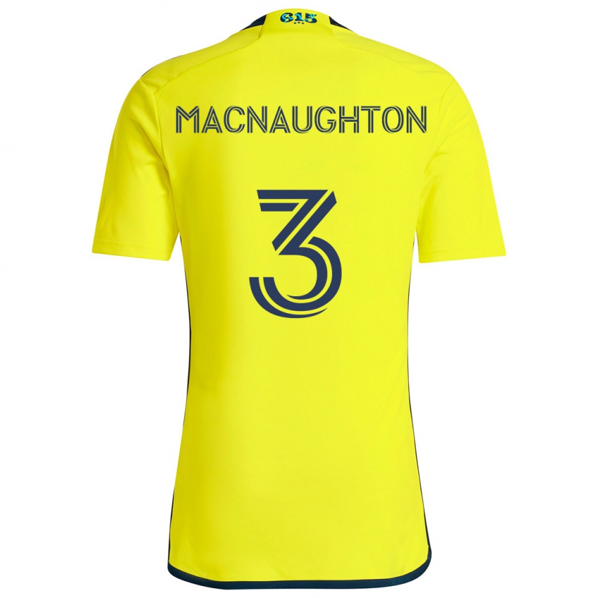 Criança Camisola Lukas Macnaughton #3 Amarelo Azul Principal 2024/25 Camisa