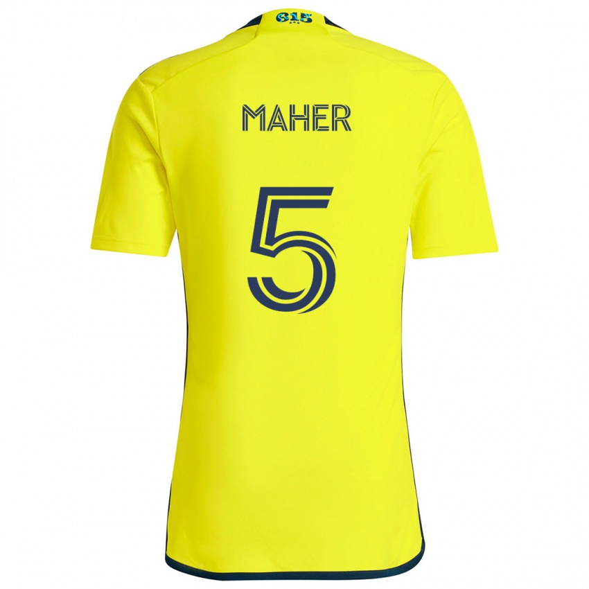 Criança Camisola Jack Maher #5 Amarelo Azul Principal 2024/25 Camisa