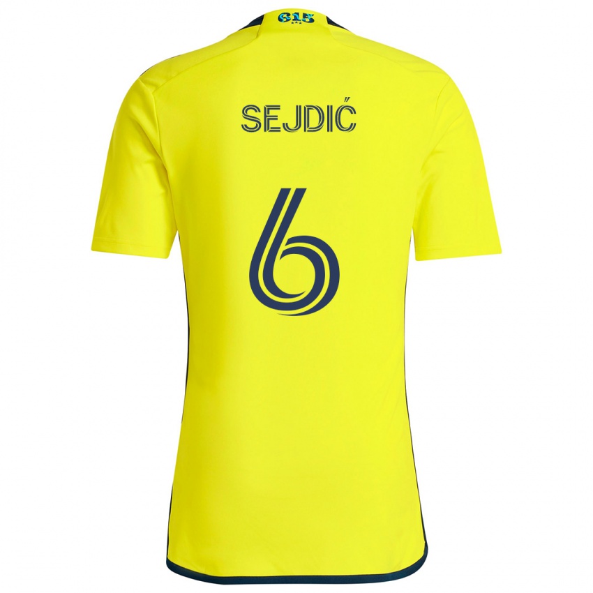 Criança Camisola Amar Sejdić #6 Amarelo Azul Principal 2024/25 Camisa