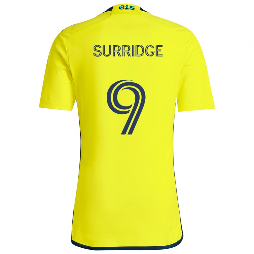 Criança Camisola Sam Surridge #9 Amarelo Azul Principal 2024/25 Camisa