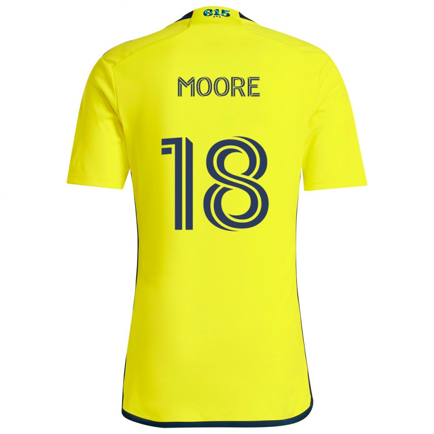 Criança Camisola Shaq Moore #18 Amarelo Azul Principal 2024/25 Camisa