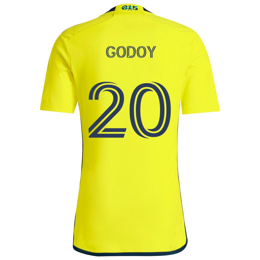 Criança Camisola Aníbal Godoy #20 Amarelo Azul Principal 2024/25 Camisa