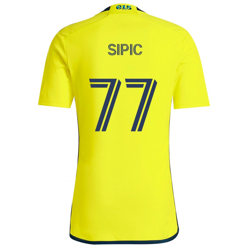 Criança Camisola Adem Sipić #77 Amarelo Azul Principal 2024/25 Camisa