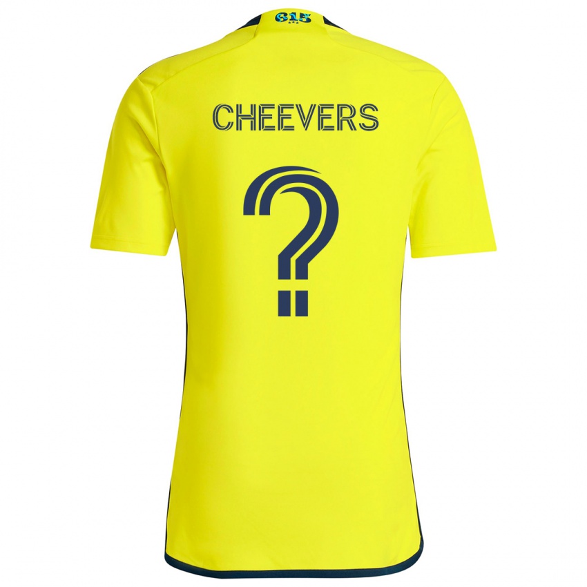 Criança Camisola Scott Cheevers #0 Amarelo Azul Principal 2024/25 Camisa