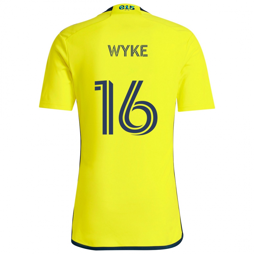 Criança Camisola Laurence Wyke #16 Amarelo Azul Principal 2024/25 Camisa