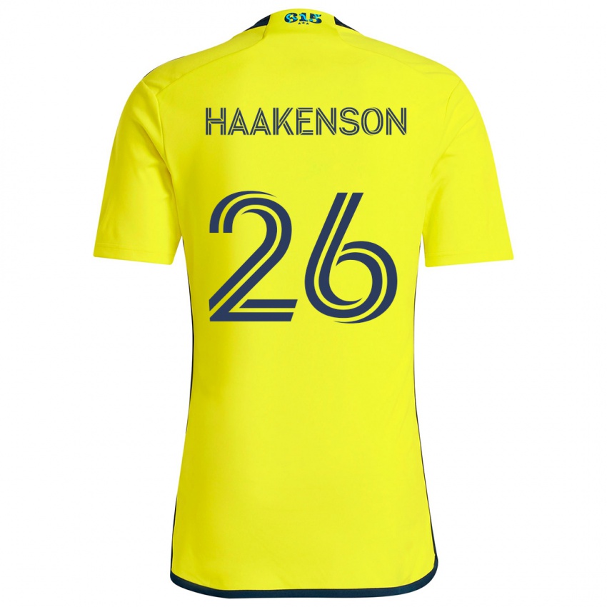 Criança Camisola Luke Haakenson #26 Amarelo Azul Principal 2024/25 Camisa