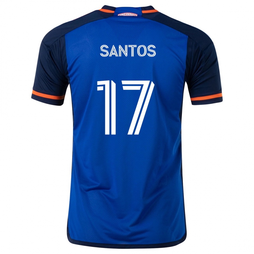 Criança Camisola Sergio Santos #17 Branco Azulado Principal 2024/25 Camisa