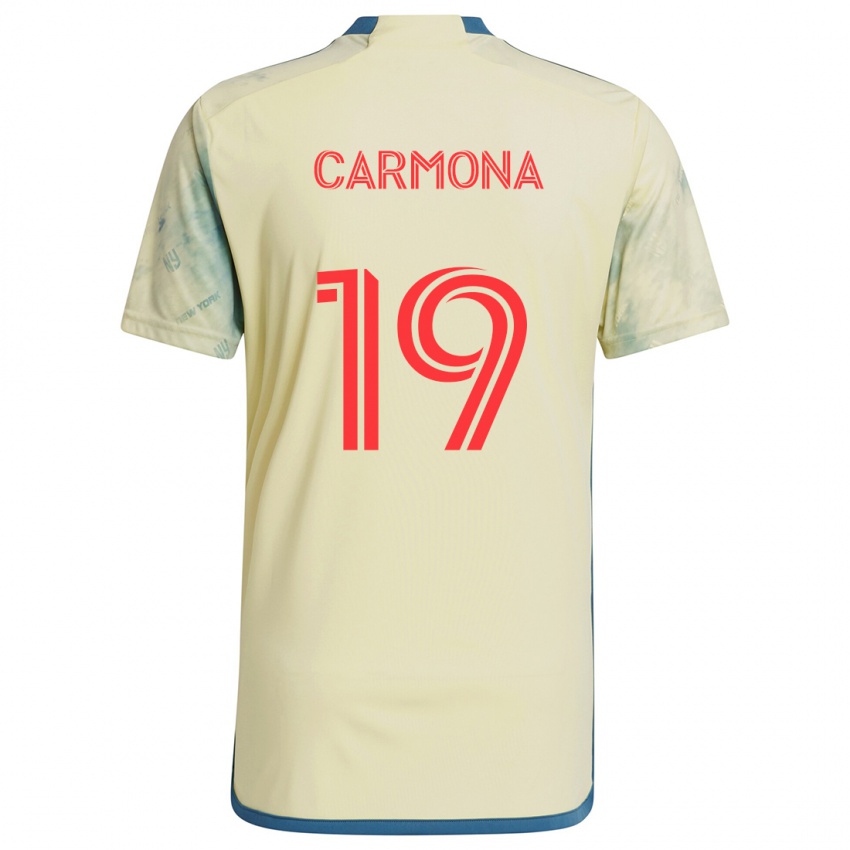 Criança Camisola Wikelman Carmona #19 Amarelo Vermelho Azul Principal 2024/25 Camisa