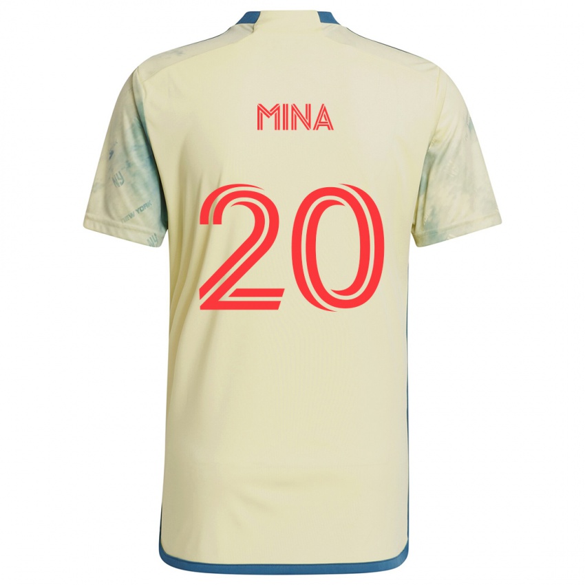 Criança Camisola Juan Mina #20 Amarelo Vermelho Azul Principal 2024/25 Camisa