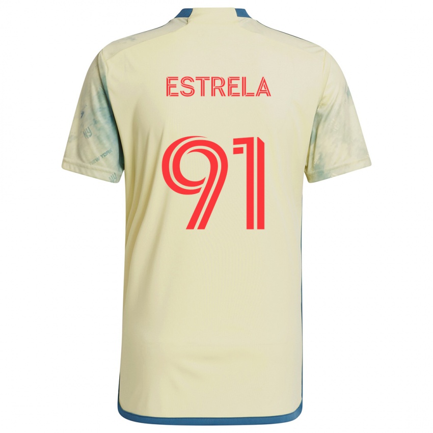 Criança Camisola Bento Estrela #91 Amarelo Vermelho Azul Principal 2024/25 Camisa