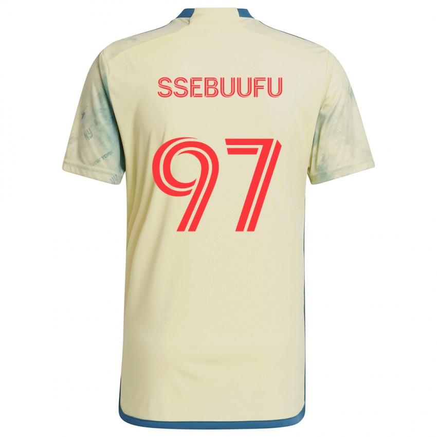 Criança Camisola Frank Ssebuufu #97 Amarelo Vermelho Azul Principal 2024/25 Camisa