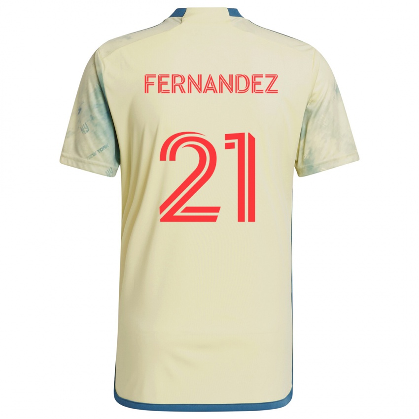 Criança Camisola Omir Fernandez #21 Amarelo Vermelho Azul Principal 2024/25 Camisa