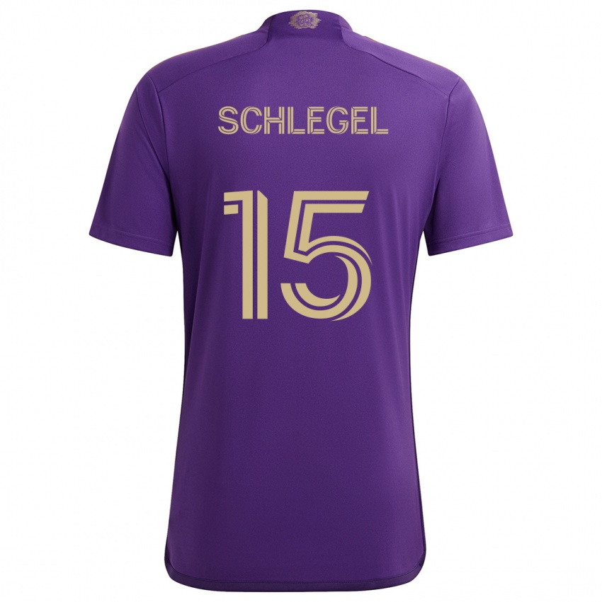 Criança Camisola Rodrigo Schlegel #15 Roxo Amarelo Principal 2024/25 Camisa