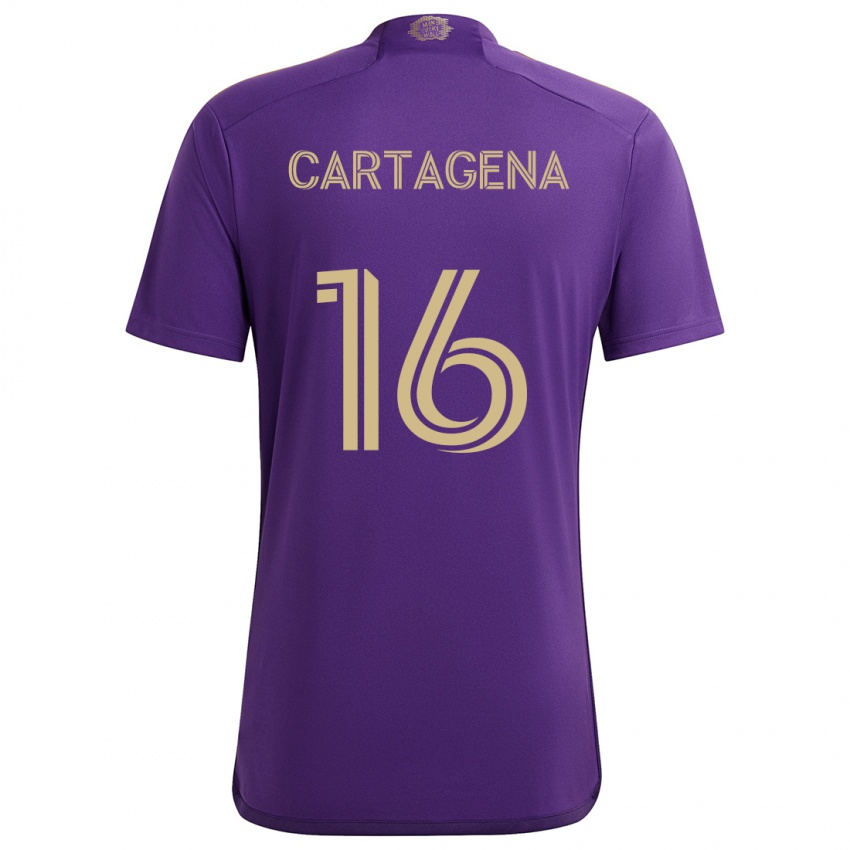 Criança Camisola Wilder Cartagena #16 Roxo Amarelo Principal 2024/25 Camisa