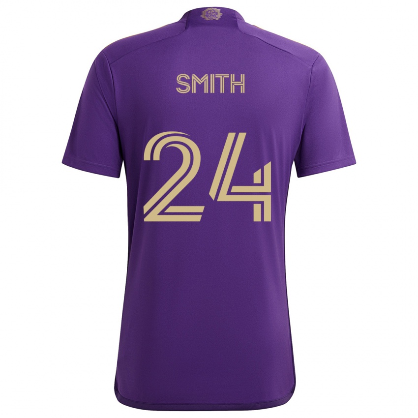 Criança Camisola Kyle Smith #24 Roxo Amarelo Principal 2024/25 Camisa