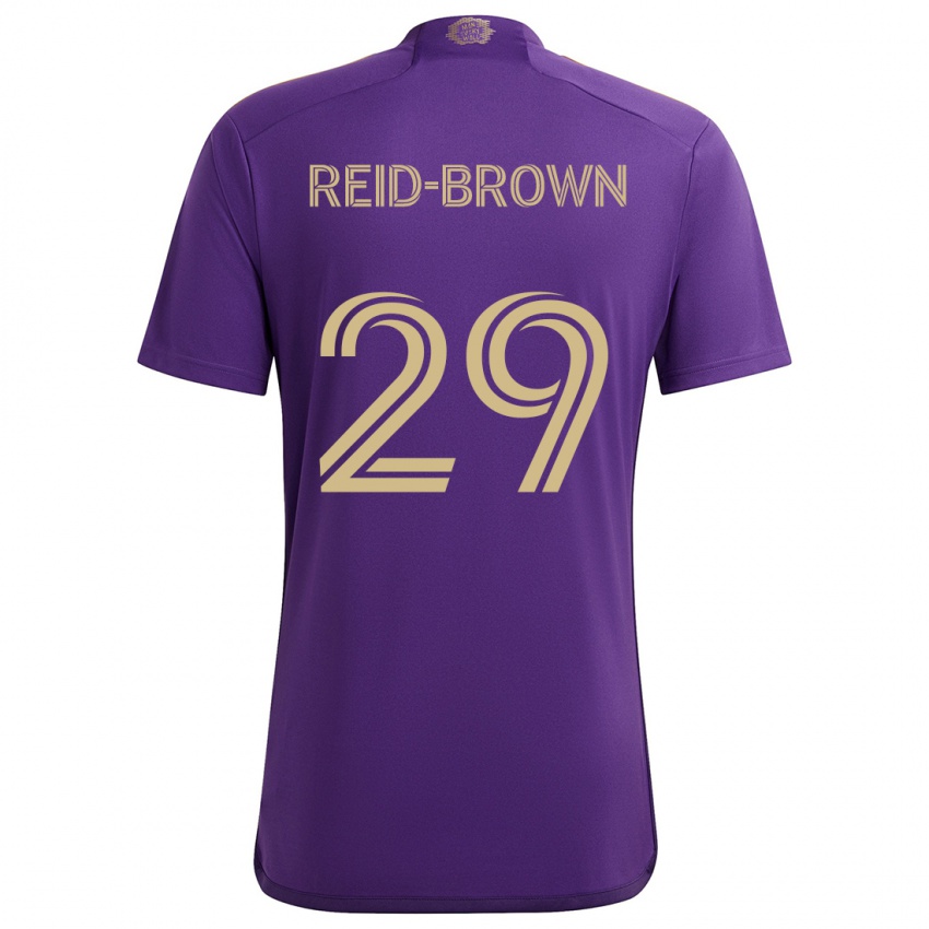 Criança Camisola Tahir Reid-Brown #29 Roxo Amarelo Principal 2024/25 Camisa