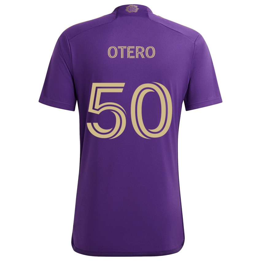 Criança Camisola Javier Otero #50 Roxo Amarelo Principal 2024/25 Camisa