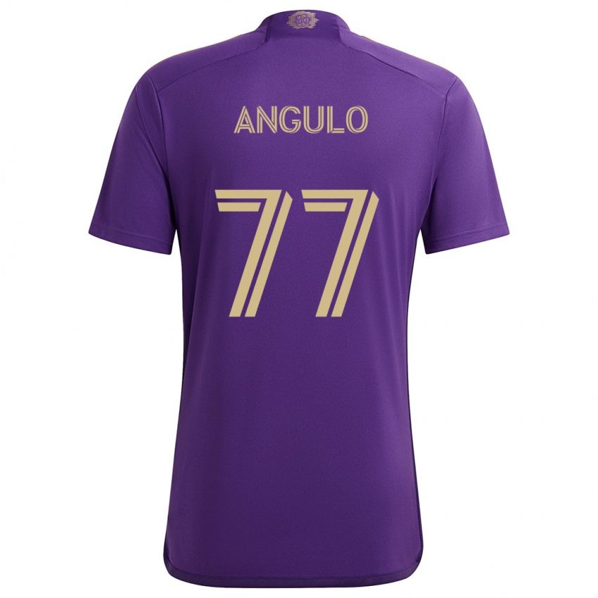 Criança Camisola Iván Angulo #77 Roxo Amarelo Principal 2024/25 Camisa