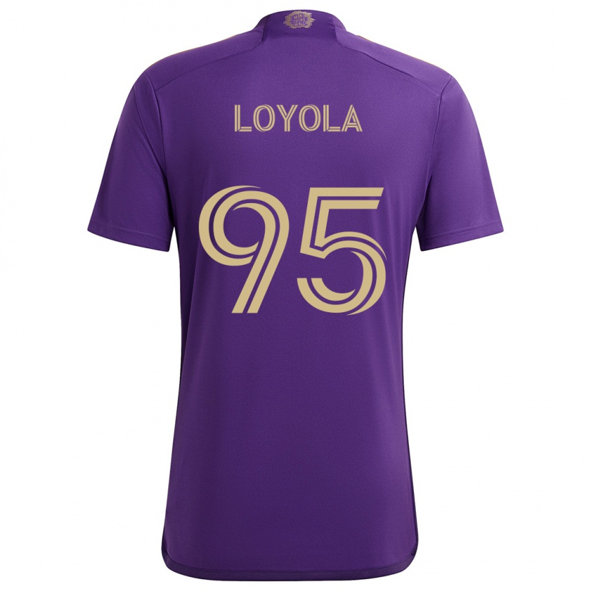 Criança Camisola Favian Loyola #95 Roxo Amarelo Principal 2024/25 Camisa