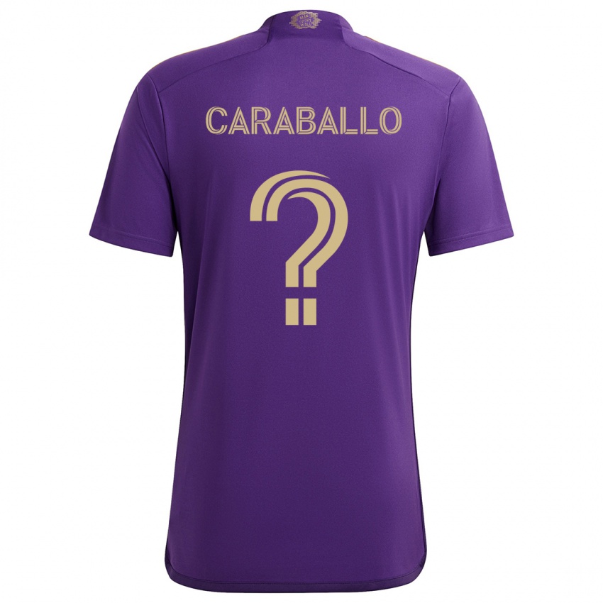 Criança Camisola Gustavo Caraballo #0 Roxo Amarelo Principal 2024/25 Camisa