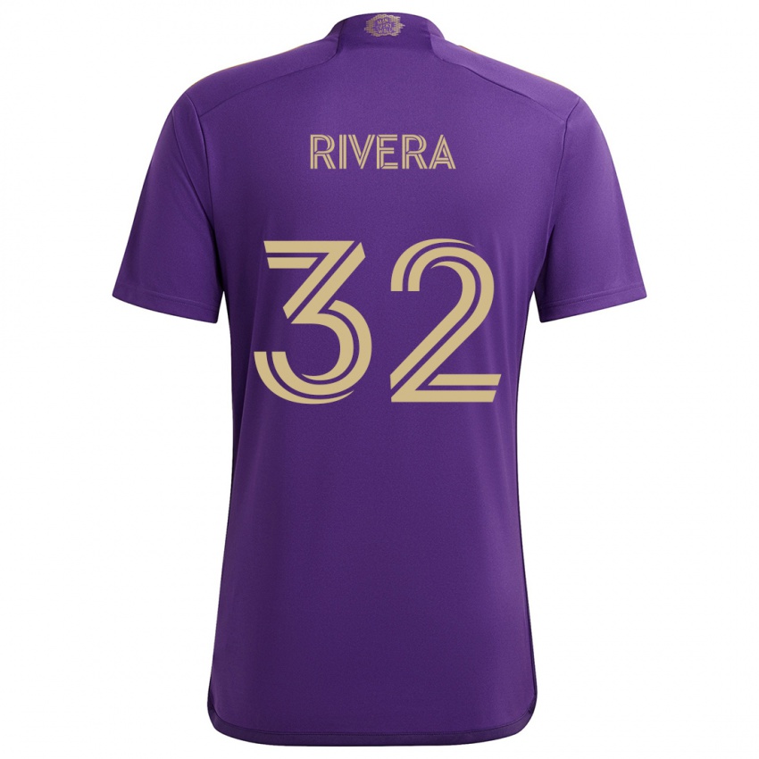 Criança Camisola Wilfredo Rivera #32 Roxo Amarelo Principal 2024/25 Camisa