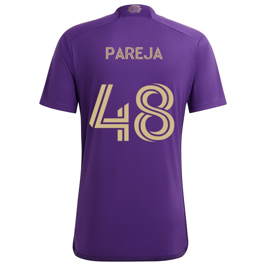 Criança Camisola Diego Pareja #48 Roxo Amarelo Principal 2024/25 Camisa