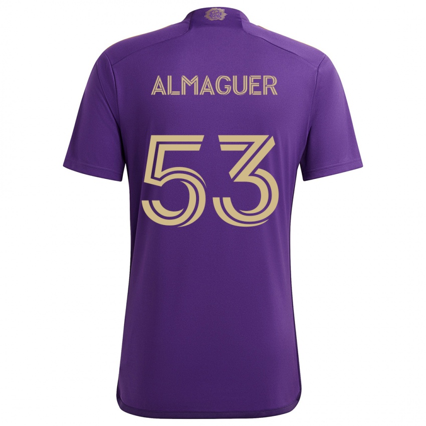 Criança Camisola Jorge Almaguer #53 Roxo Amarelo Principal 2024/25 Camisa